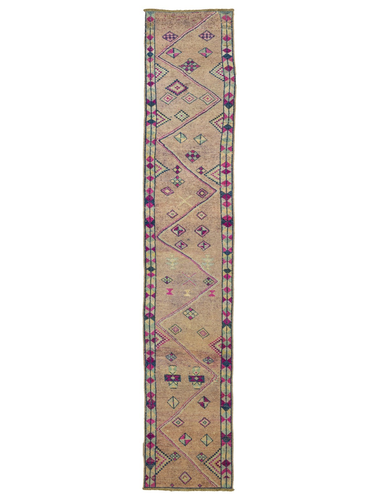Extra Long Hallway Runner Rug 3x17 Vintage Turkish Oushak – Boho Tribal Decor gallery