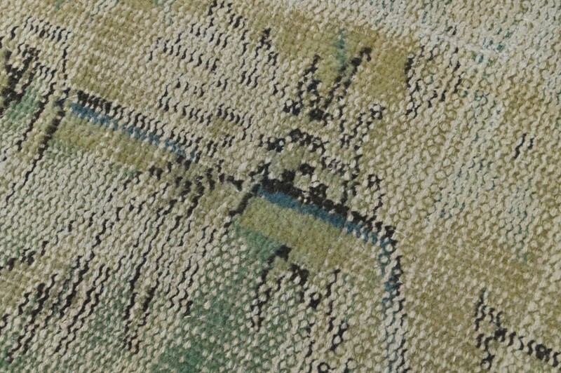 Vintage Turkish Runner Rug 2x5ft Wool Anatolian Handmade Hallway Oushak BEIGE gallery