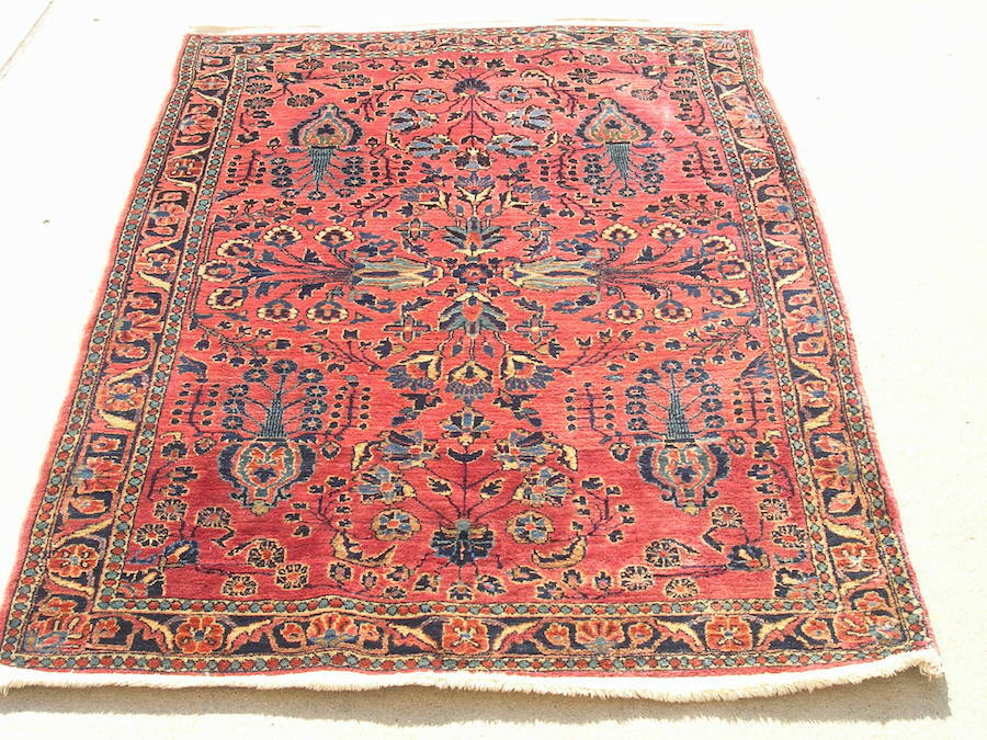 Antique Manchester Wool Kork Mohajeran Oriental Rug Carpet 42x64" Circa 1900