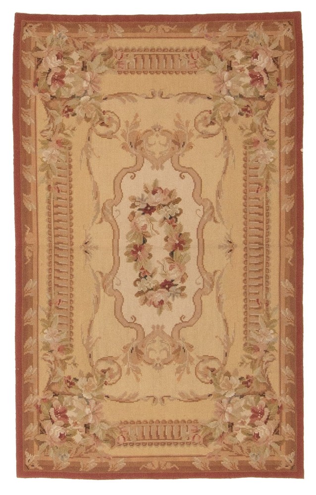Vintage Hand Woven Area Rug 2'6" x 4'0" Traditional Wool Oriental Carpet