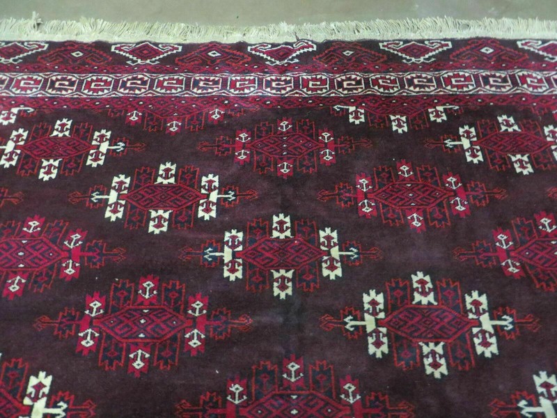 7' X 10' Antique Handmade Yamud Turkoman Wool Rug Excellent gallery