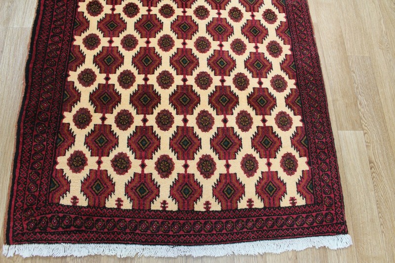 FINE HANDMADE ORIENTAL TRADITIONAL WOOL RUG WITH RICH PILE 200 X 110 CM gallery