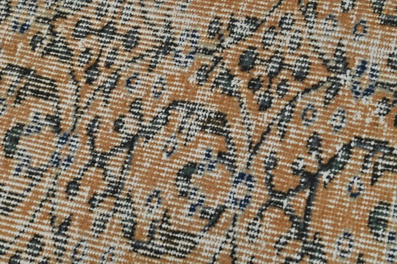 Vintage Turkish Runner Rug 2x9ft Wool Anatolian Handmade Hallway Oushak ORANGE gallery