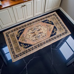 Handmade Small Rug, Kitchen Rug, Vintage Turkish Rug Wool Doormat – 1′9″ x 3′4″