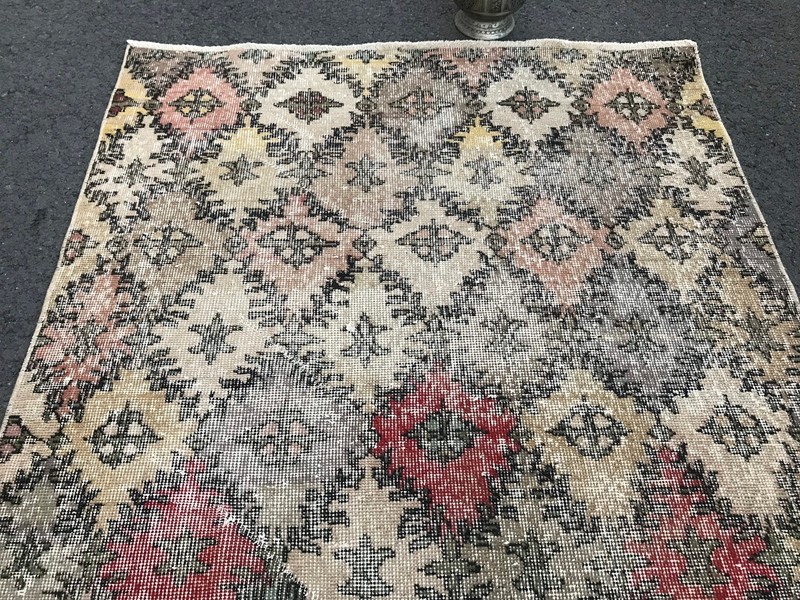 3.7x7.1 Large Vintage Colorful Turkish Wool Rug gallery
