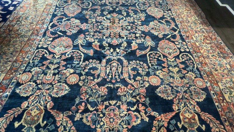 ORIENTAL ANTIQUE SAROUK MOHAJERAN RUG 9X12FT CIR 1900 gallery
