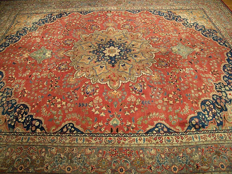 9.6 x 12.5 Handmade Fine Quality Antique Tabrez Rug Vegetable Dyes Natural Wool gallery