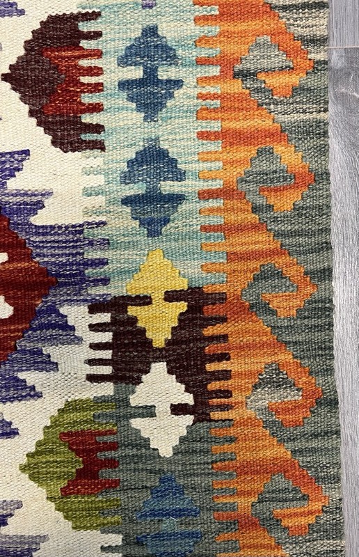 Vintage Kilim Traditional Hand Made Oriental Wool Kilim 4ft11inx3ft 154cmx100cm gallery