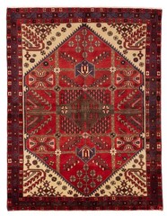 Vintage Hand-Knotted Area Rug 5’3″ x 6’9″ Traditional Wool Carpet