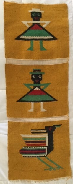 Vintage Peruvian Hand Woven and Hand Made - Wool Hanging Tapestry   gallery