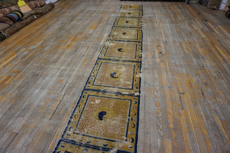 3X16 Antique Chinese Ningxia Wool Area Rug 1850 gallery