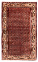 Vintage 4’2″ x 6’9″ Traditional Hand Knotted Vegetable Dye Wool Area Rug
