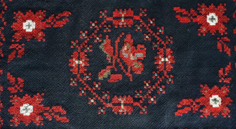GREECE GREEK EPIRUS METSOVO ANTIQUE HANDWOVEN WOOL PILLOW COVER 73x45cm gallery