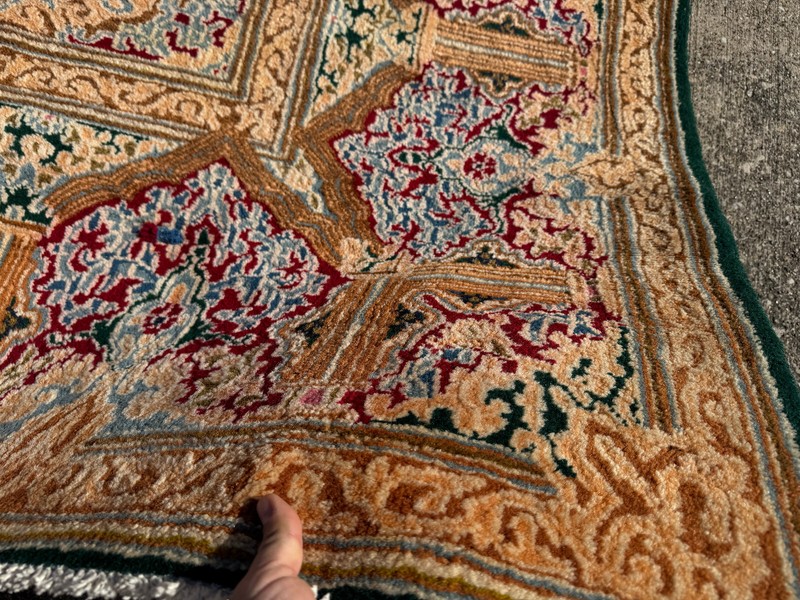 10x14 GREEN ANTIQUE RUG ORIENTAL HANDMADE VINTAGE hand-knotted fine emerald big gallery