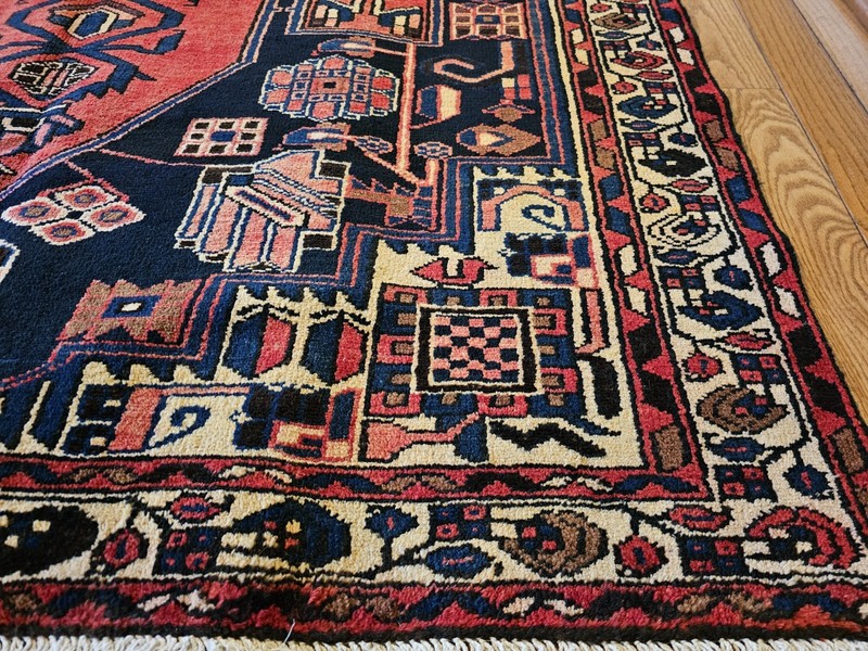 5.9 x 6.10 ANTIQUE KAZAK VINTAGE HERIZ RUG CAUCASIAN SERAPI OUSHAK SHIRVAN KULA gallery