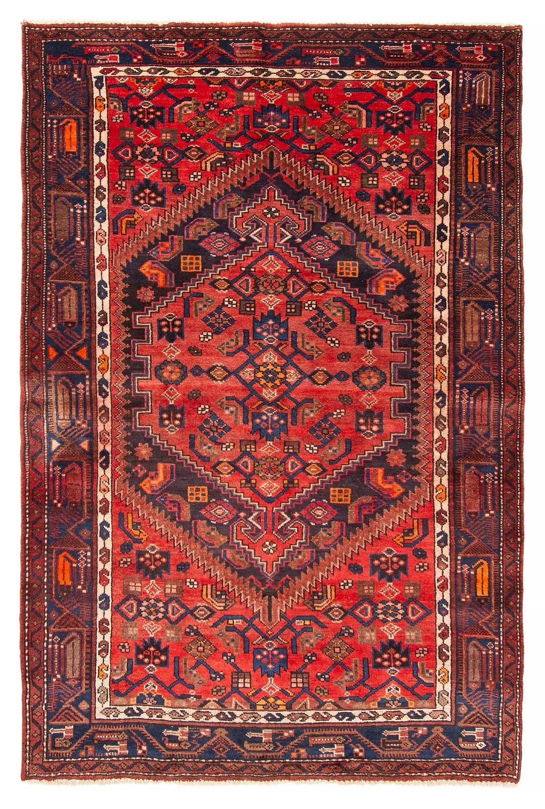Traditional Vintage Hand-Knotted Area Rug 4'3" x 6'7" Oriental Wool Carpet gallery