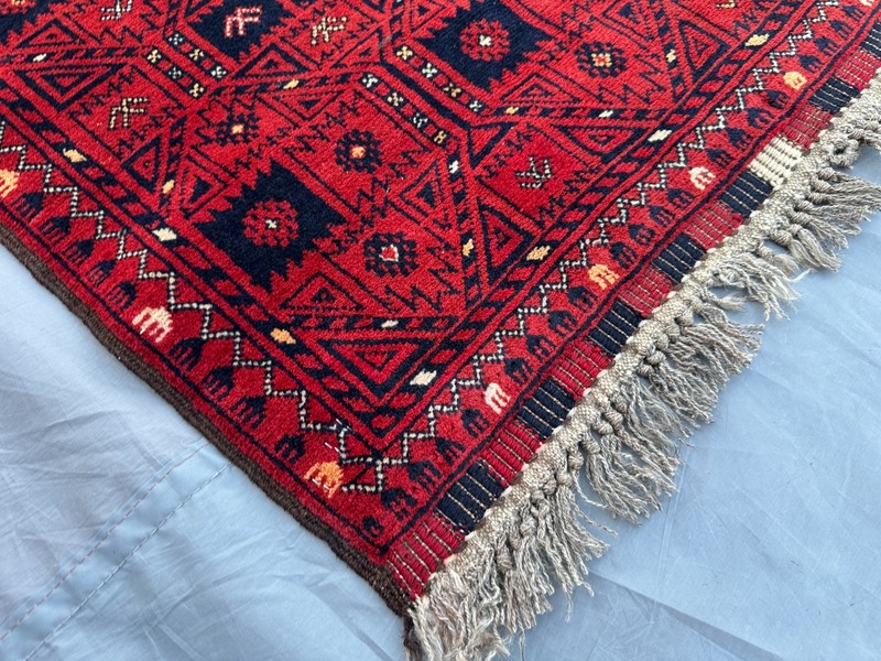 3'5" x 6'6" Vintage Afghan Turkoman Ersari Hand-Knotted Wool Rug Soft Pile Rug gallery