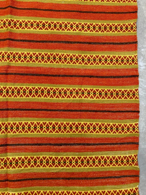 Vintage Handmade Tunisian Geometric Traditional Wool Kilim Rug 178x112 cm gallery