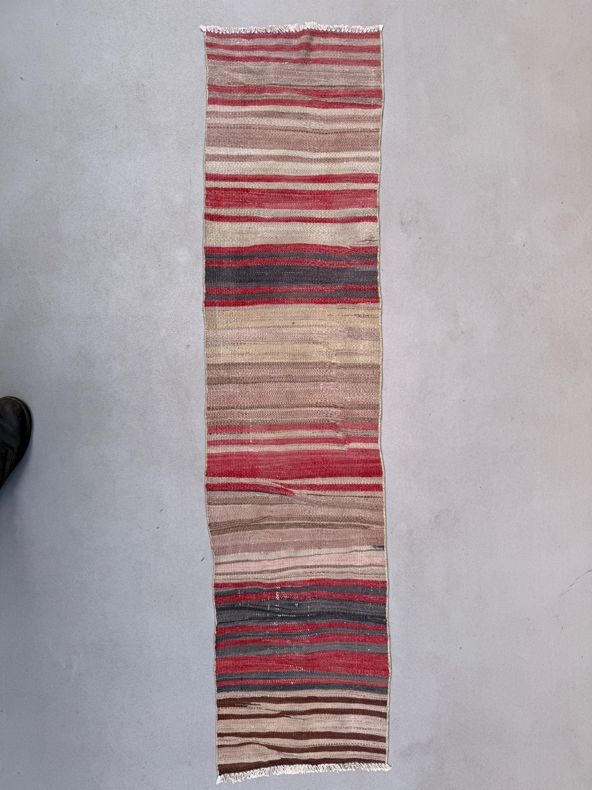 Turkish narrow Kilim Runner 175x43 cm shabby chic hallway rug vintage kelim 2535 gallery