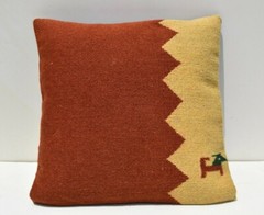 Vintage Anatolian Home Decor Kilim Pillow Cover 17” X 17” Kilim Pillow Cover