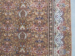 Vintage Turkish Rug 7×10 Muted Floral Wool Rug Distressed Handmade Carpet 6×9