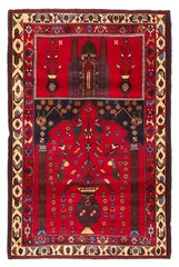 Vintage Traditional Hand-Knotted Area Rug 3’4″ x 5’1″ Oriental Wool Carpet