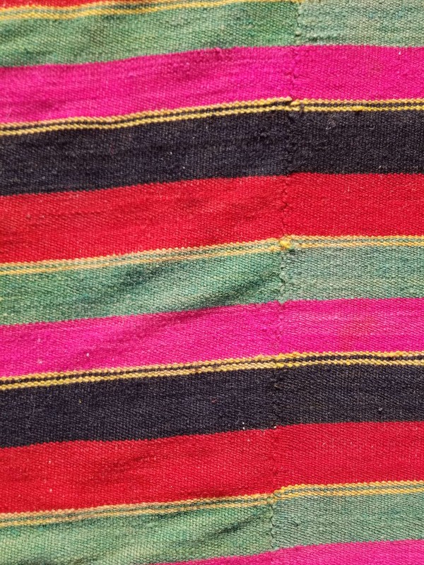 Vintage Traditional Handmade Stripped Wool Multicolor Kilim 310x240cm gallery
