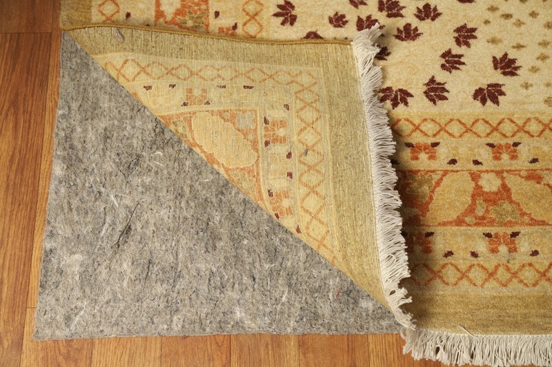 Vegetable Dye Gold Floral Tebriz Oriental Large Rug 12x18 Hand-knotted Wool gallery