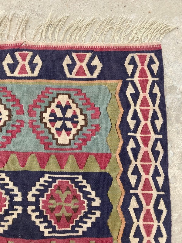 Vintage Traditional Handmade Beautiful Turkish Kilim Floor Rug Carpet 171x105 cm gallery