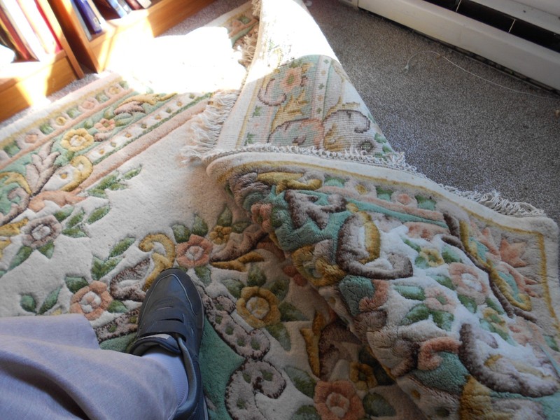 MAGNIFICENT Chinese Hand Carved Wool Rug - 6x6, FREE US Continental SHIPPING! gallery
