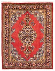 Vintage Hand-Knotted Area Rug 5’5″ x 6’10” Traditional Oriental Wool Carpet