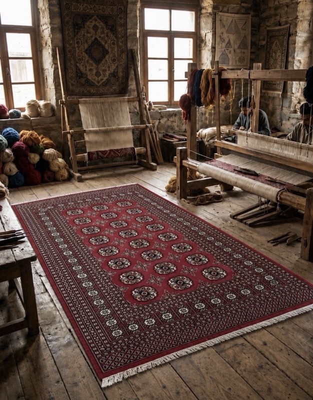 Vintage Traditional Hand-Knotted Area Rug 6-7x4-1 Oriental Wool Carpet gallery