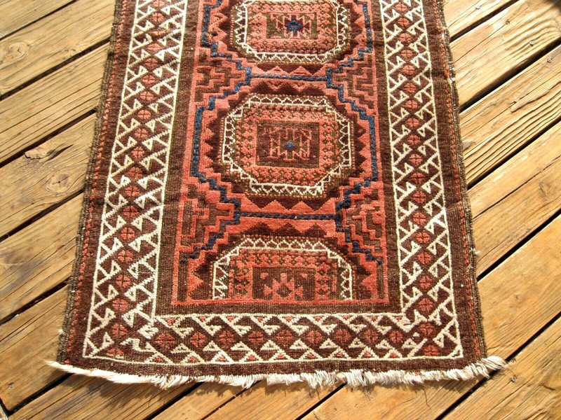 ANTIQUE 1890- 1900 BLOUCH FINE KNOTS GREAT COLORS gallery