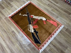 sam 12 Afghan Handmade rug weapens, opeam rug 118 cm x 8 cm