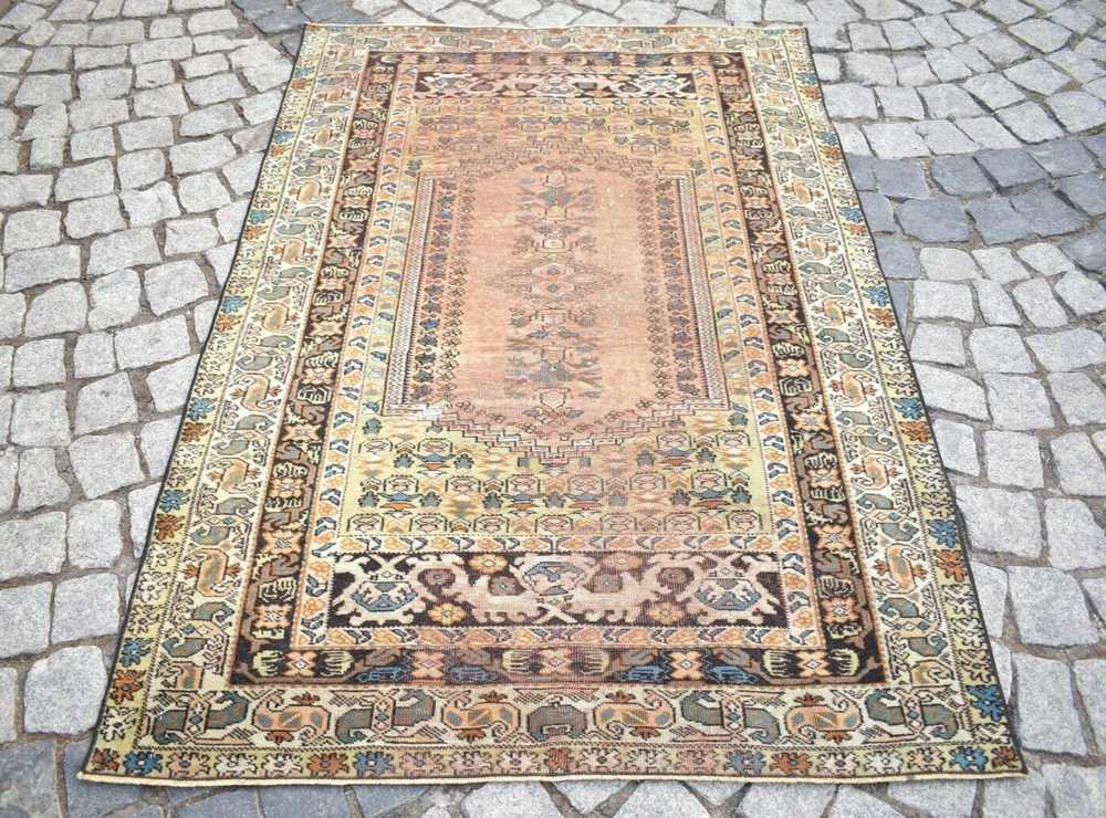 Fabulous Antique Kula Rug 42'' x 63'' Collectors Item Anatolian Low Pile Rug