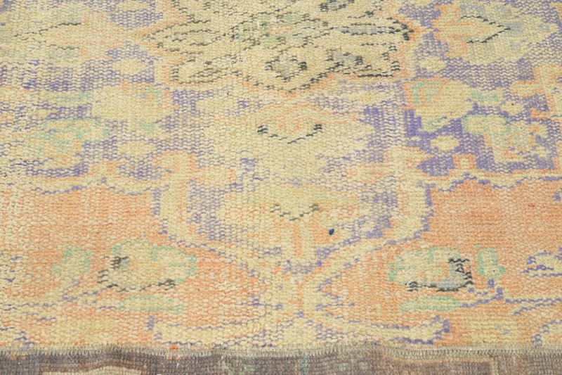Faded Turkish Runner Rug 2x5 Hand-Knotted Vintage Oushak Oriental Rug Carpet,722 gallery