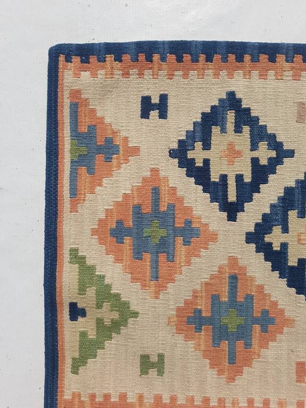 Vintage Traditional Handcrafted Swedish Kilim Rug for Home Décor 50x49 cm gallery