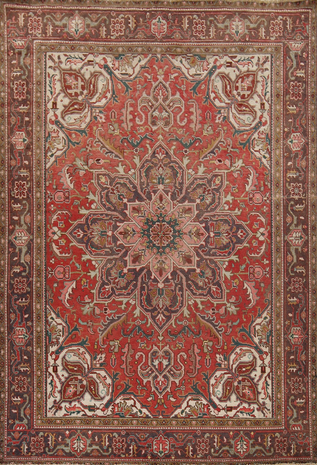 Hand-Knotted Vintage Area Rug 8x11 Ft Traditional Medallion Oriental Wool Carpet gallery
