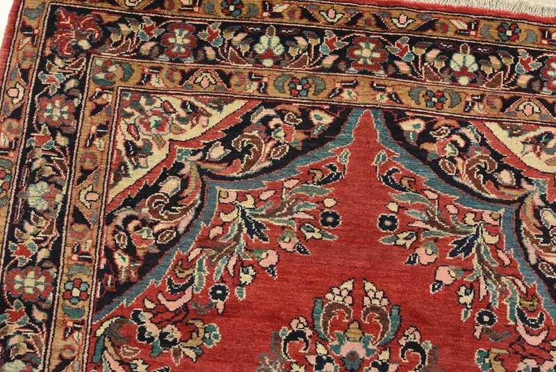 Vintage Oriental Rug 5'4'' x 7'9'' Red Wool Traditional Hand-Knotted Carpet gallery