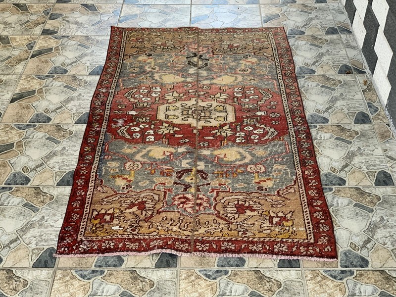 Vintage Armenian Tribal Rug | 3x6 ft | Antique Kurdish Wool Handmade Area Rug gallery