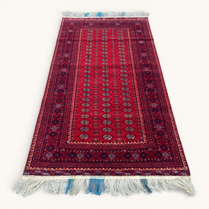 Afghan Rug 4'4 x 7'2 ft Wool & Silk Hand Knotted Tribal Persian Style Carpet gallery