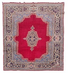 Genuine Hand Knotted Vintage Qirmoun Wool Area Rug 13 x 9 Ft