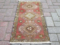 Door Mat, Turkish Rug, Carpet Bedroom Rug Small Rug Kelim Tapis Teppiche 17″x33″