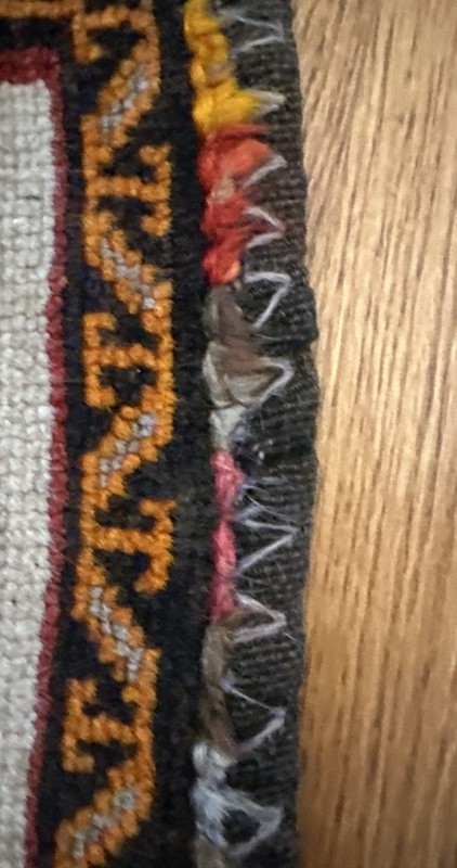 **TURKISH KILIM? RUG** VTG Handwoven Tribal Accent Rug (36”x19”) gallery