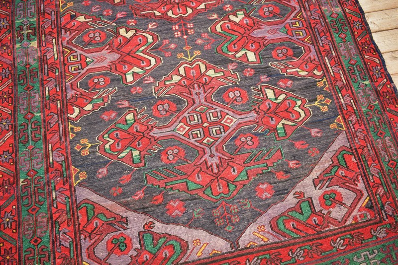 Caucasian 4x10 Rug 56''x126'' Handwoven ANTIQUE Vintage Sumak Kilim 145x323cm gallery