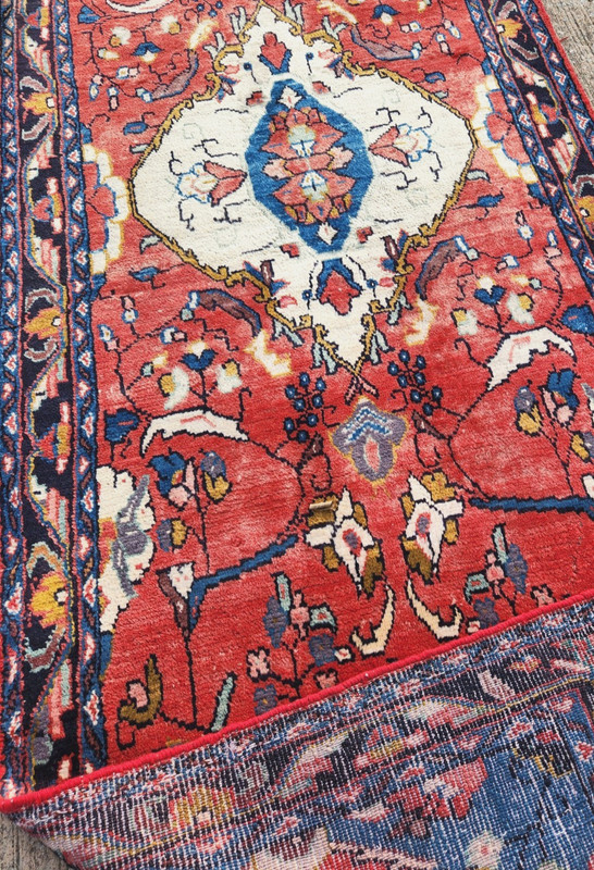 3'9"x12'9" ANTIQUE HAND KNOTTED CAUCASIAN MALAYER TRIBAL WOOL RUG RUNNER gallery