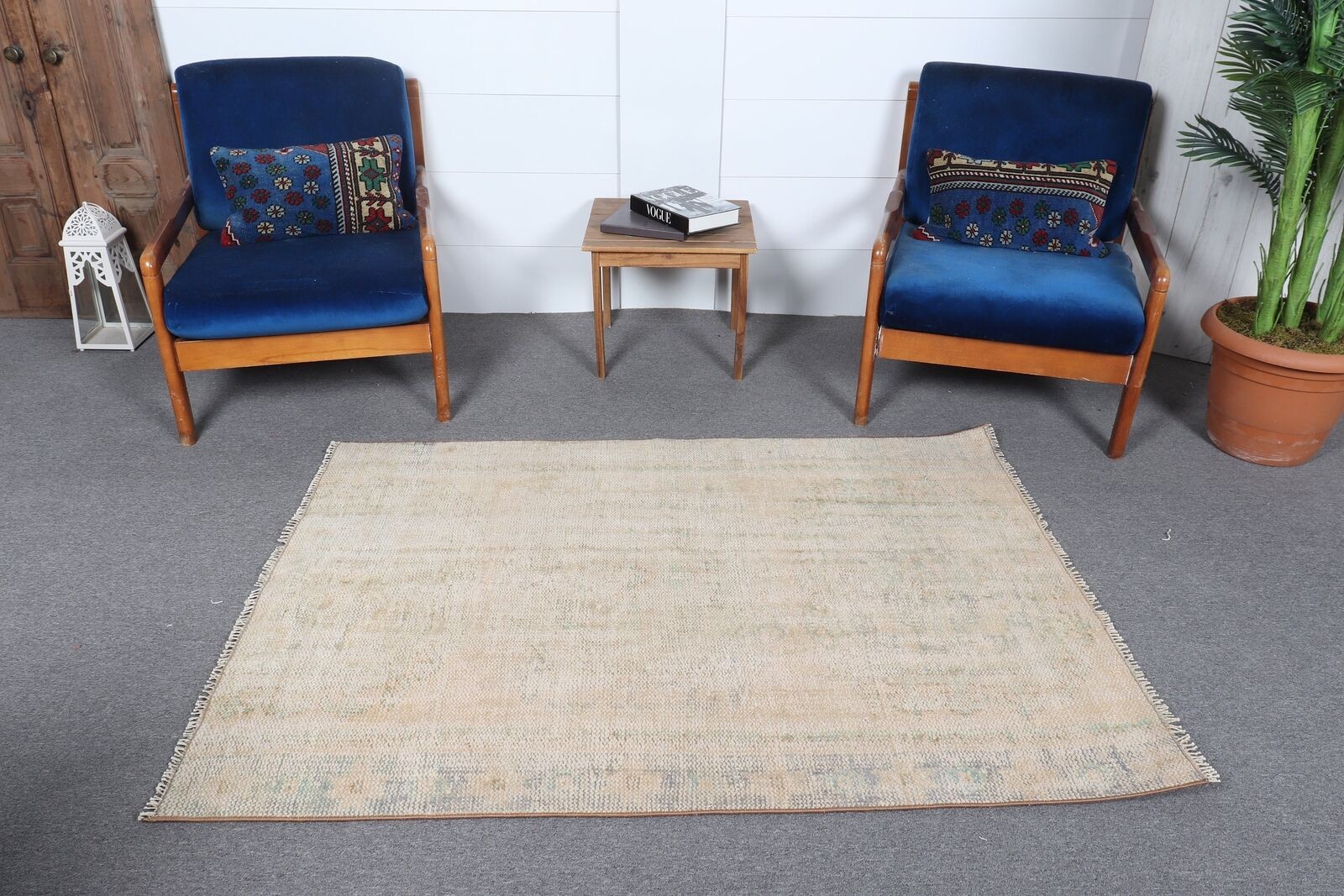 Antique Rugs, 4x5.4 ft Accent Rug, Vintage Rugs, Home Decor Rugs, Turkish Rug gallery