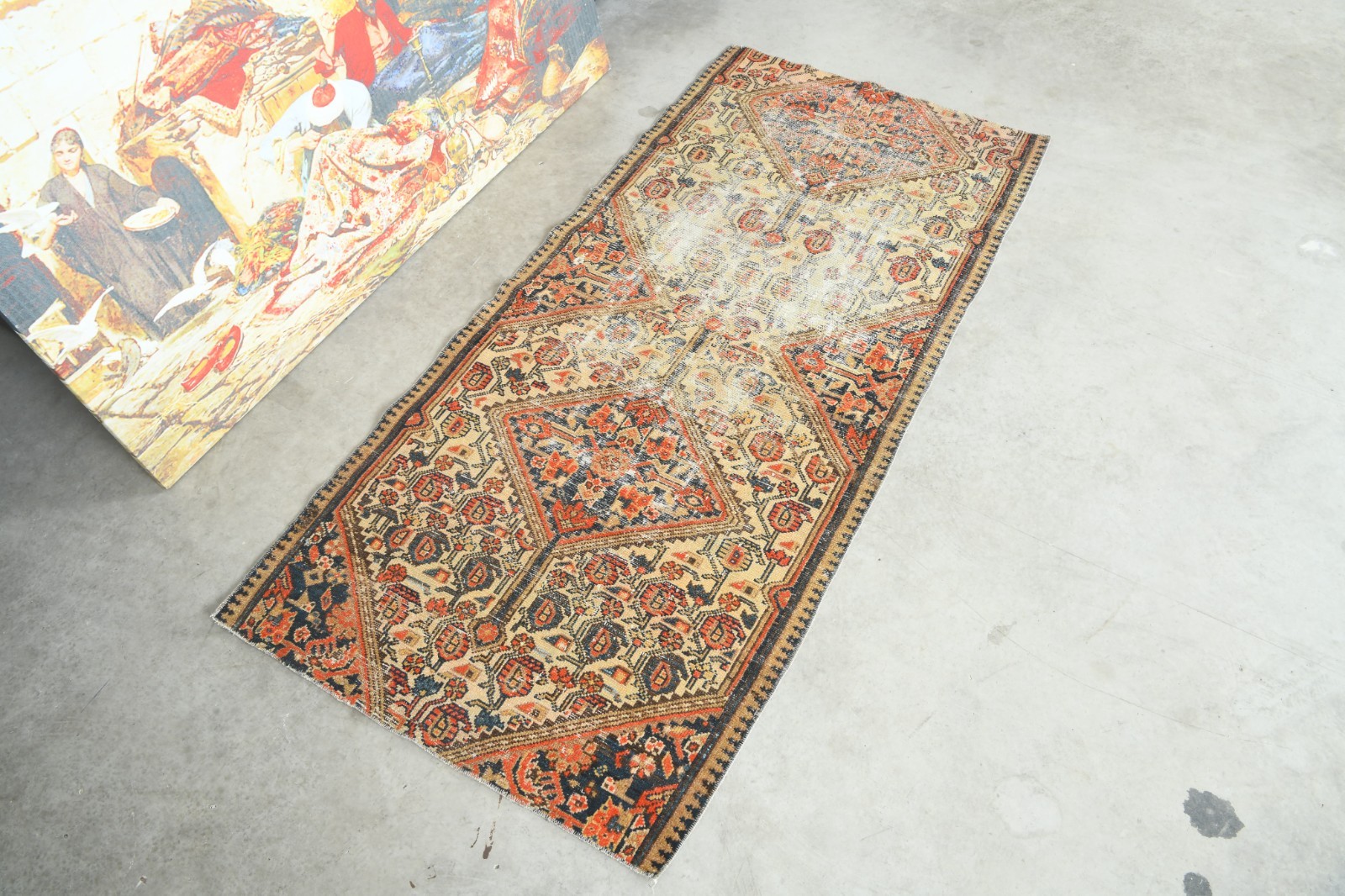 vintage small rug hand made oushak turkish runner rug 2x5 oriental carpet 893 gallery