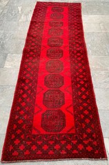 Vintage Turkoman Felpa Runner: Hand Knotted Wool Hallway Rug 3×10 ft