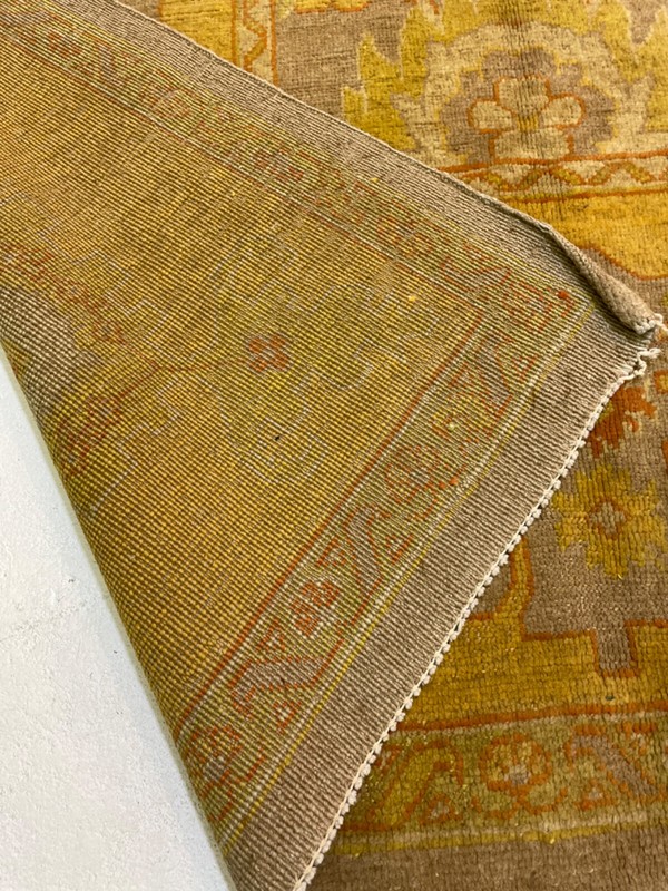 Antique Oriental Hand-Knotted Wool Area Rug Turkish Oushak Gold/Gray 9' x 12'2" gallery
